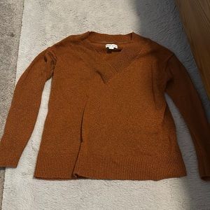 Ava & Viv Burnt Orange V-Neck Sweater